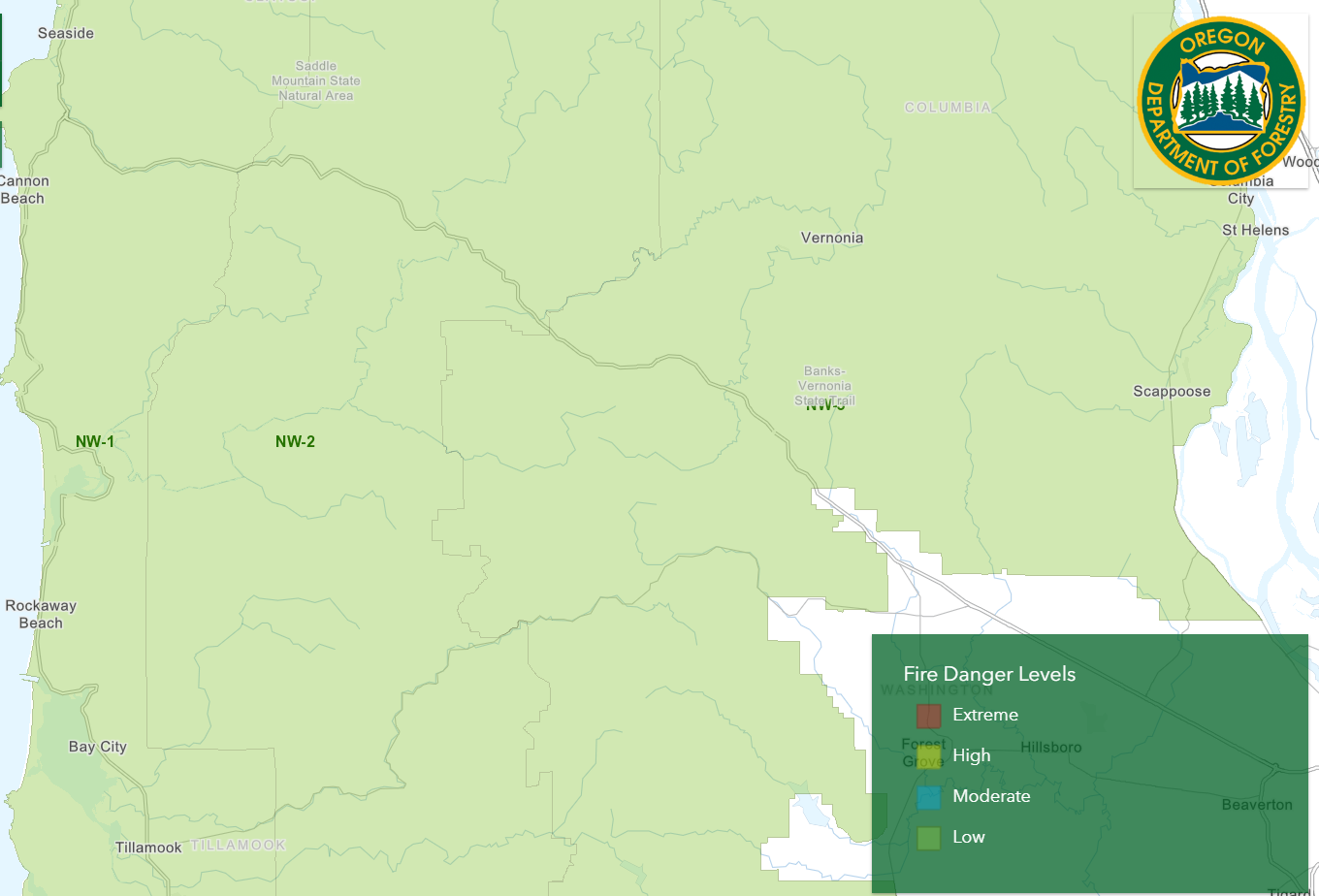 Fire danger will increase in Tillamook State Forest this week